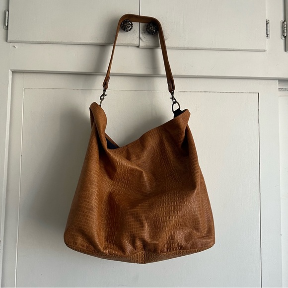 Parker Thatch XL Jane Slouch Bag  - Leather Tan Croco - Picture 2 of 14